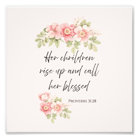 Her children rise up and call her blessed  fotodruck (Vorne)