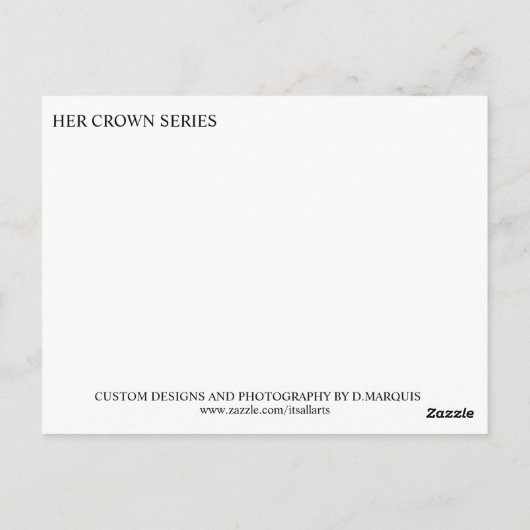 HER CROWN #10 POSTKARTE (Rückseite)