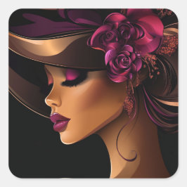 HER CROWN #11 QUADRATISCHER AUFKLEBER