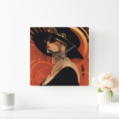 HER CROWN #3 QUADRATISCHE WANDUHR (Zuhause)