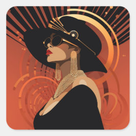 HER CROWN #3 QUADRATISCHER AUFKLEBER