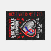 Her Fight Best Friend Chd Awareness Heart Disease  Fleecedecke (Vorderseite (Horizontal))