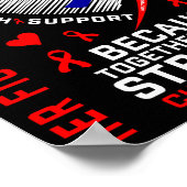 Her Fight Daughter Chd Awareness Heart Disease Gra Poster (Ecke)