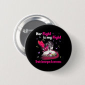 Her Fight Is My Fight Brain Aneurysm Awareness 3  Button (Vorne & Hinten)