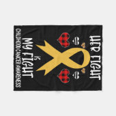 Her Fight Is My Fight Childhood Cancer Awareness B Fleecedecke (Vorderseite (Horizontal))