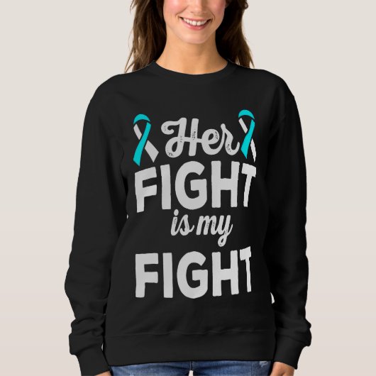 Her Fight is My Fight Dysautonomia Awareness Ribbo Sweatshirt (Vorderseite)