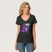 Her Fight Is My Fight Epilepsy Survivor Epilepsy A T-Shirt (Vorderseite Vollansicht)