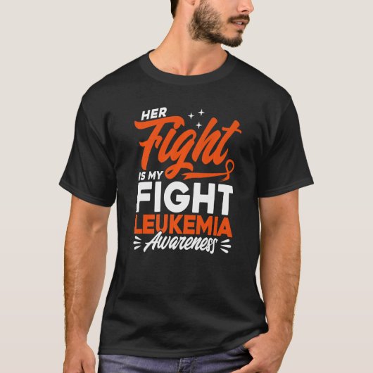 Her Fight Is My Fight Leukemia Awareness Premium T-Shirt (Vorderseite)
