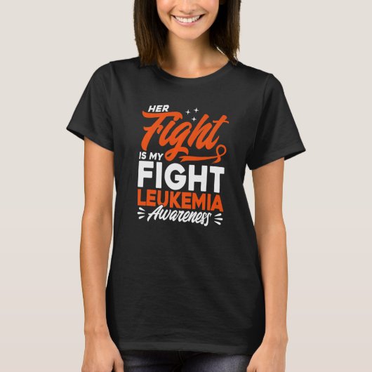 Her Fight Is My Fight Leukemia Awareness Premium T-Shirt (Vorderseite)