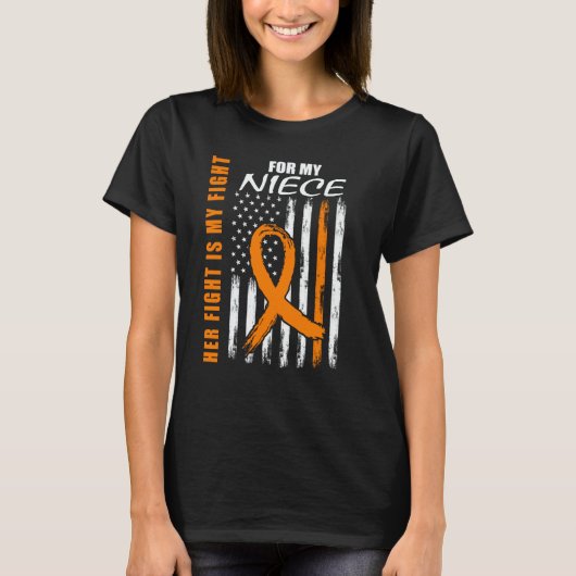 Her Fight Is My Fight Niece Leukemia Awareness US T-Shirt (Vorderseite)