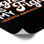 Her Fight Is My Fight, Orange Ribbon Leukemia Awar Poster (Ecke)