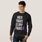 Her Fight Is My Fight Purple Ribbon Epilepsy Aware Sweatshirt (Vorne ganz)