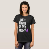 Her Fight Is My Fight Purple Ribbon Epilepsy Aware T-Shirt (Vorne ganz)
