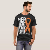 Her Fight My Fight Orange Ribbon Leukemia Cancer T-Shirt (Vorne ganz)