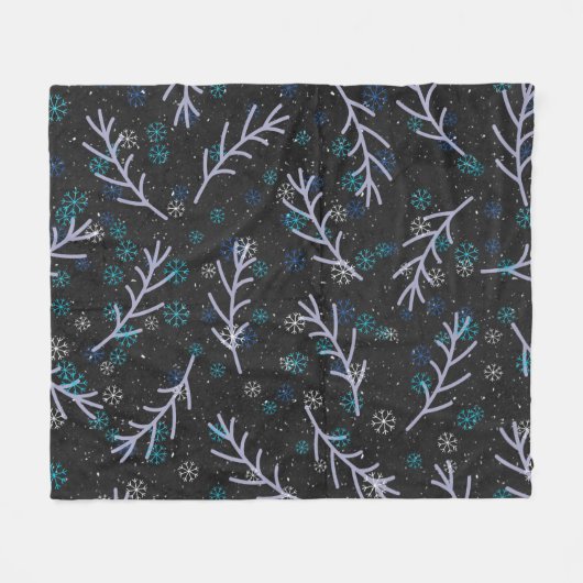 Her Four Seasons – Winter Pattern Fleecedecke (Vorderseite (Horizontal))