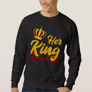 Her King Gold Glitter Sweatshirt