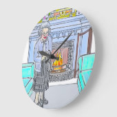 Her Majesty, Queen Elizabeth II Große Wanduhr (Winkel)