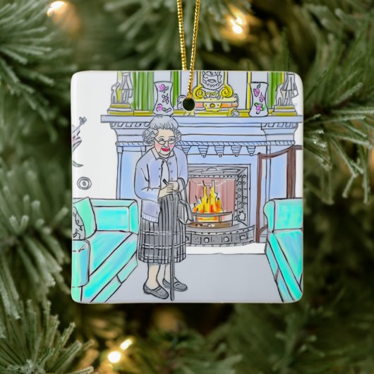 Her Majesty, Queen Elizabeth II Keramikornament (Baum)