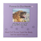 Her Memory in Gentle Purple Fliese (Vorderseite)