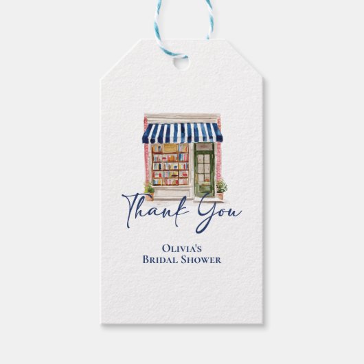 Her New Chapter Begins Book themed Bridal Shower Geschenkanhänger (Vorderseite)