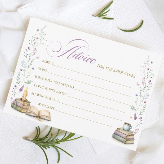 Her Next Chapter Bridal Shower Advice Card Einladung