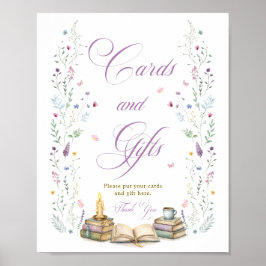 Her Next Chapter Bridal Shower Cards and Gifts Poster