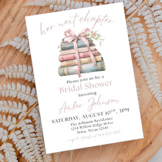 Her Next Chapter Bridal Shower Invitation Template Einladung