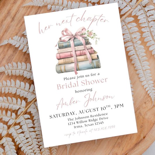 Her Next Chapter Bridal Shower Invitation Template Einladung