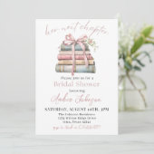 Her Next Chapter Bridal Shower Invitation Template Einladung (Stehend Vorderseite)