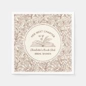Her Next Chapter Brown Book Club Bridal Shower Serviette (Vorderseite)