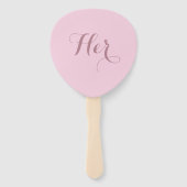Her or Him Wedding Game Paddles Fächer (Vorderseite)