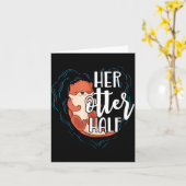 Her Otter Half Pun Romantic Couple Valentine's Day Karte (Gelbe Blume)