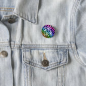 HER Pronouns farbenfrohe handgezeichnete Regenboge Button (Beispiel)