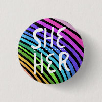 HER Pronouns farbenfrohe handgezeichnete Regenboge