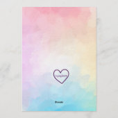 Her Royal Five-ness Rainbow Castle 5th Birthday Einladung (Rückseite)