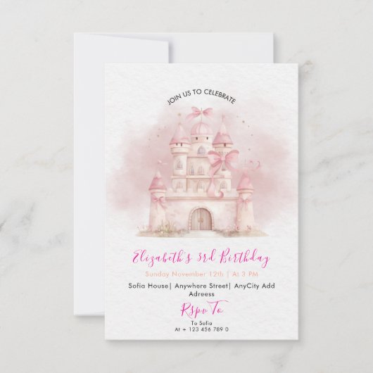 Her Royal Highness Princess Birthday Party Invite Einladung (Vorderseite)