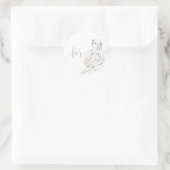 Her Runder Aufkleber (Tasche)