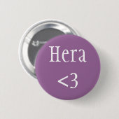Hera <3 Griechische Göttin Button (Vorne & Hinten)
