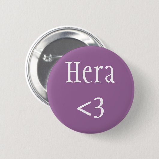 Hera <3 Griechische Göttin Button (Vorne & Hinten)