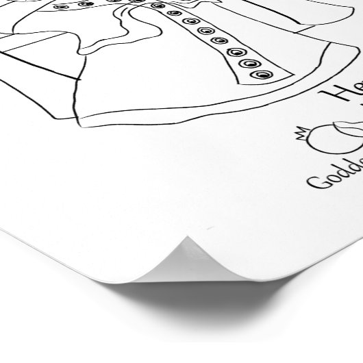 Hera Coloring Page Print Poster (Ecke)
