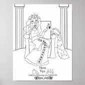 Hera Coloring Page Print Poster (Vorne)