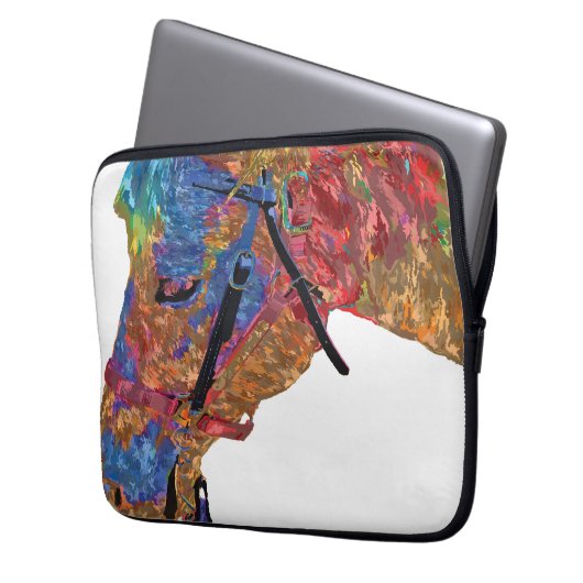 Hera das Pferd Laptopschutzhülle (Vorderseite Links)