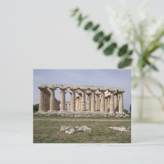 Hera-I-Tempel Postkarte (Stehend Vorderseite)