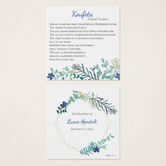 Hera Koufeta Card Blue Custom (Vorne & Hinten)