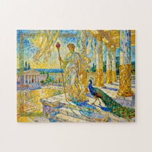 Hera mit Pfau und Granatapfelzepter in Templ Puzzle