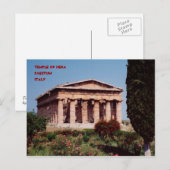 Hera-Tempel Postkarte (Vorne/Hinten)