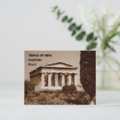 Hera-Tempel Postkarte (Stehend Vorderseite)