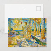 Hera with Peacock and Pomegranate Scepter in Templ Postkarte (Vorne/Hinten)