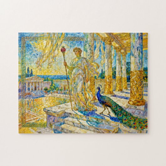 Hera with Peacock and Pomegranate Scepter in Templ Puzzle (Horizontal)