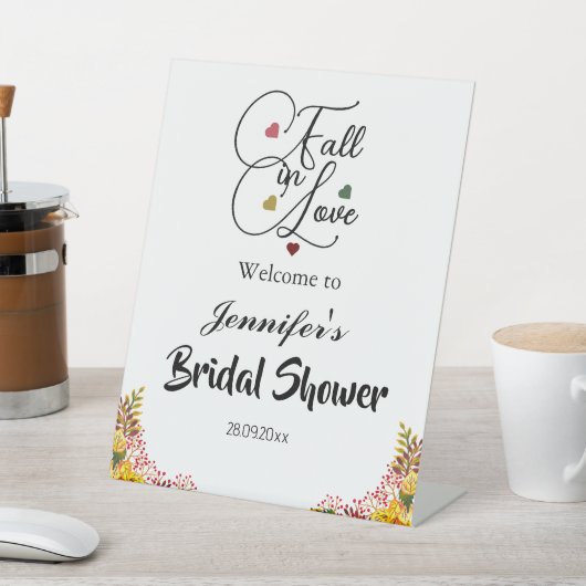 Herabfallen des Brautparty Liebe Script Sockelschild (In SItu)